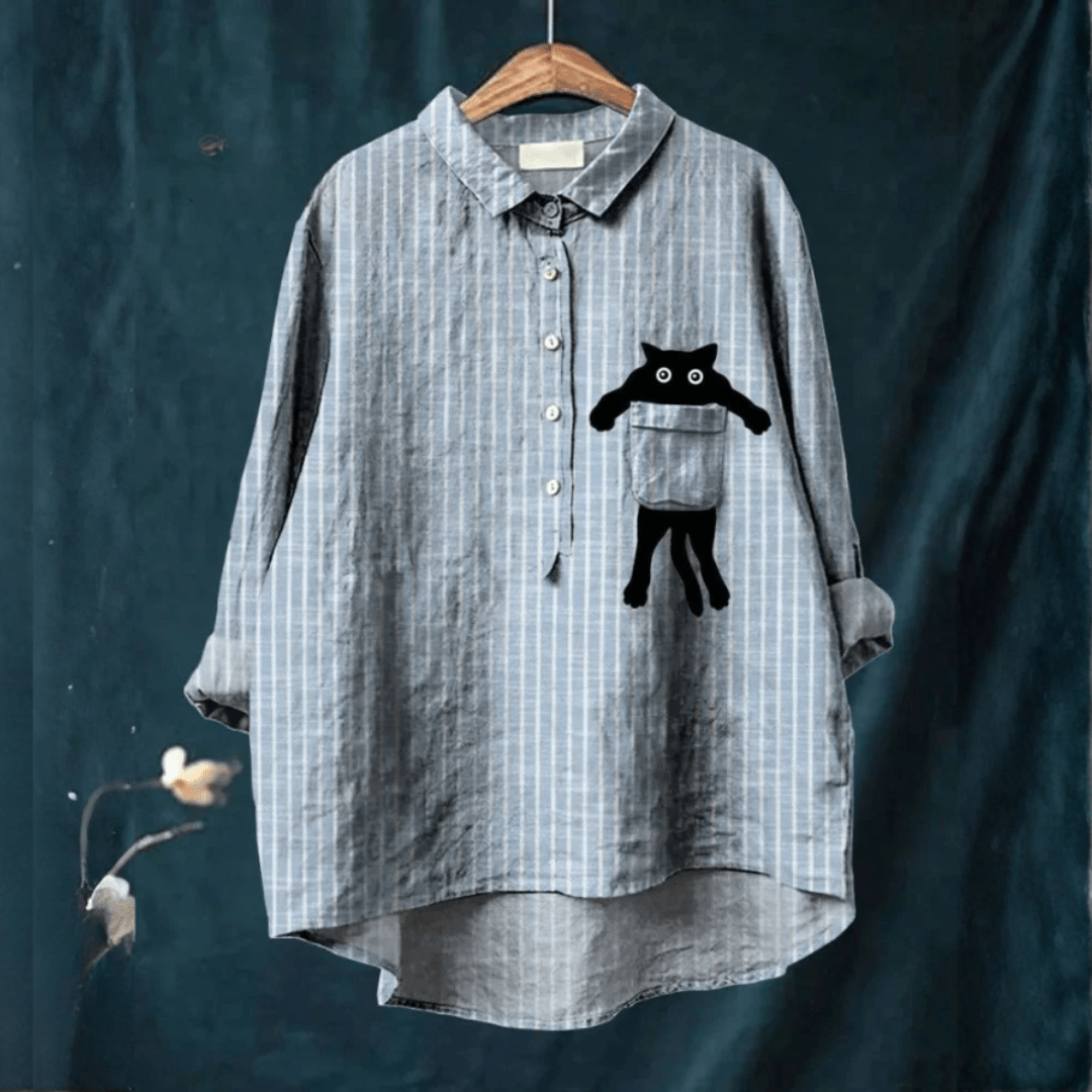 Isolde™ | Blusa in Lino senza Tempo con Stampa - La Scintilla de Barcelona