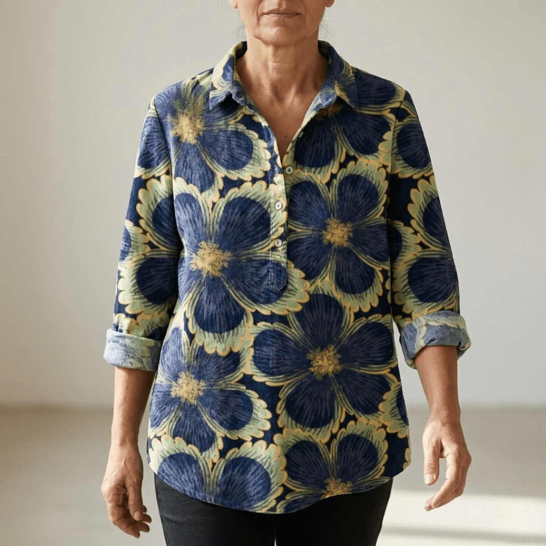 Soleil™ | Blusa in Lino Senza Tempo con Stampa - La Scintilla de Barcelona