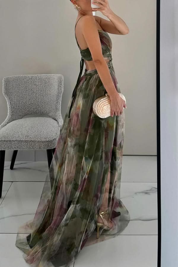 Giselle | Incantevole Maxi-abito con Stampa Floreale