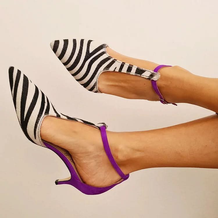 Davina™ | Tacchi a Stiletto con Stampa Zebra Audace