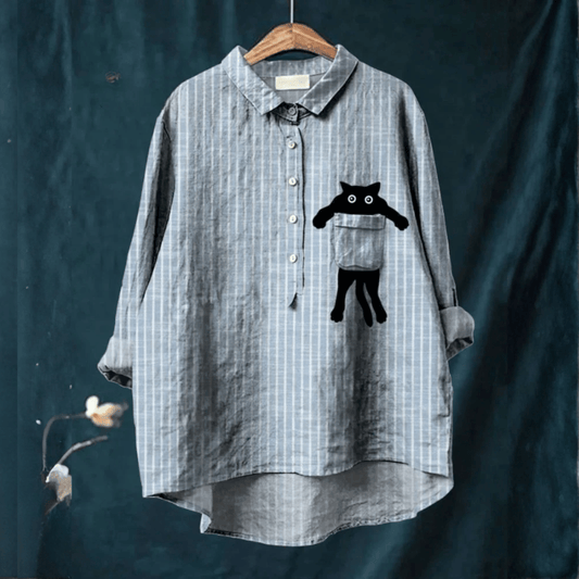 Isolde™ | Blusa in Lino senza Tempo con Stampa - La Scintilla de Barcelona