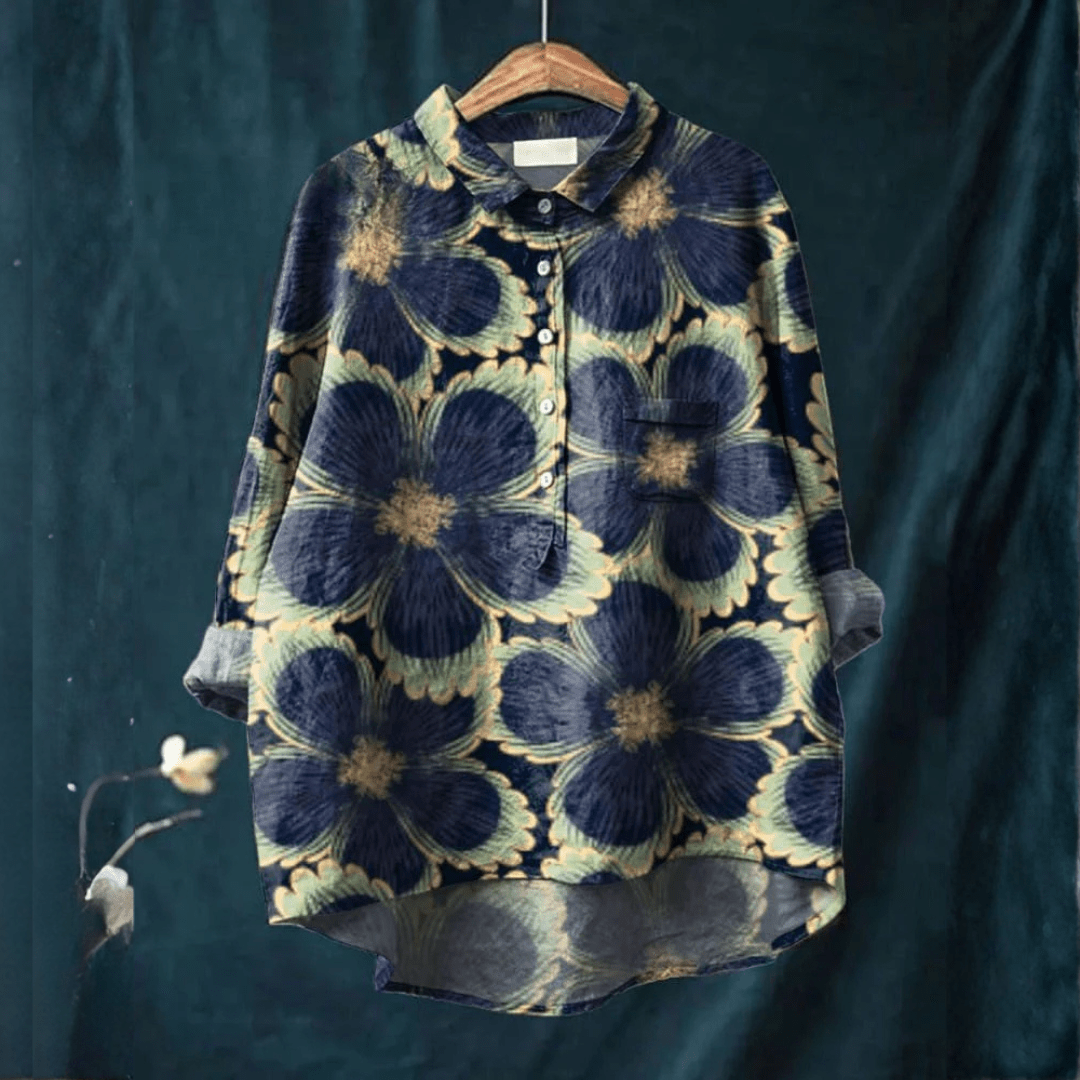 Soleil™ | Blusa in Lino Senza Tempo con Stampa - La Scintilla de Barcelona