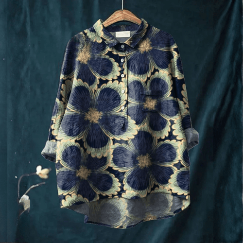 Soleil™ | Blusa in Lino Senza Tempo con Stampa - La Scintilla de Barcelona