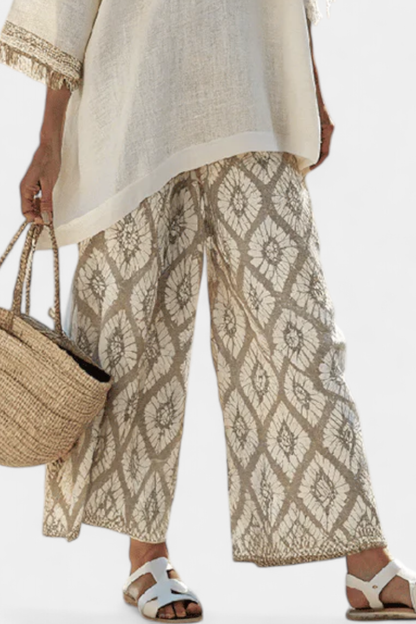 Alverra | Conjunto de top sofisticado y pantalón informal