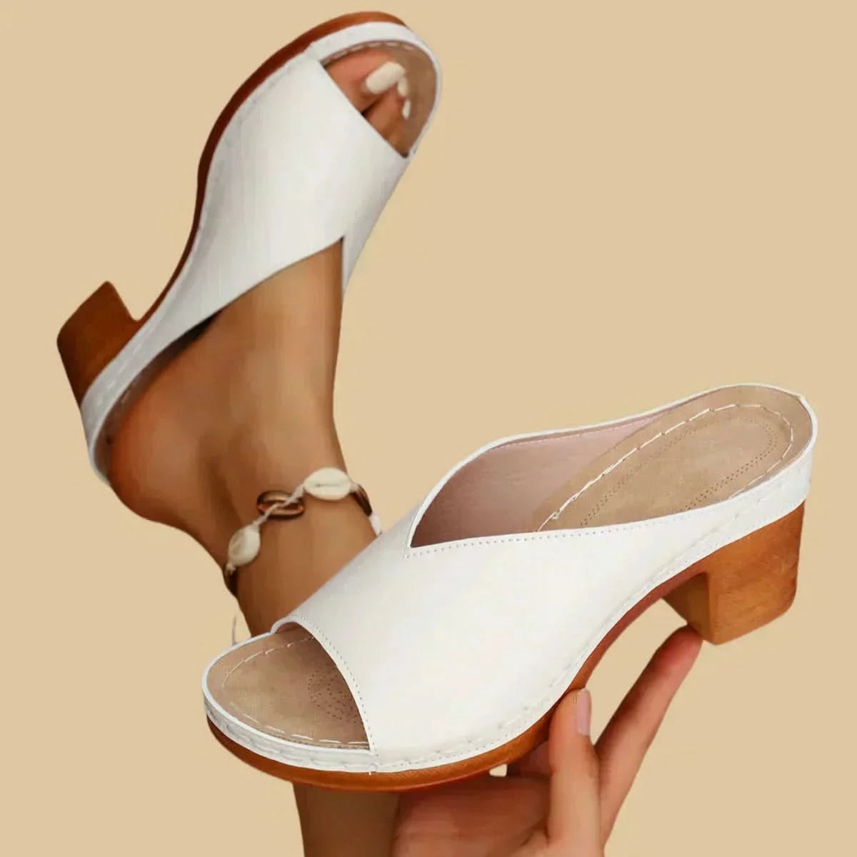 GABRIELLA | Elegantes y cómodas sandalias ortopédicas de tacón de bloque para el día a día