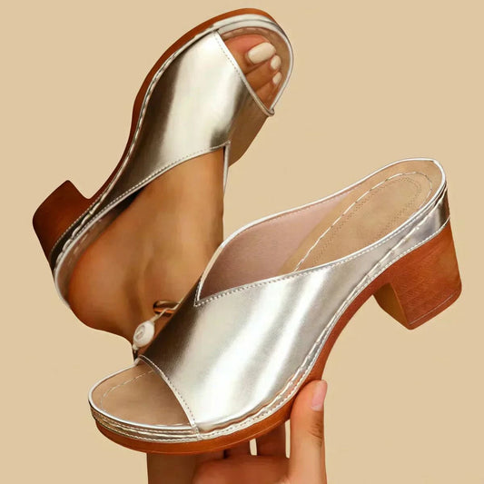 GABRIELLA | Elegantes y cómodas sandalias ortopédicas de tacón de bloque para el día a día