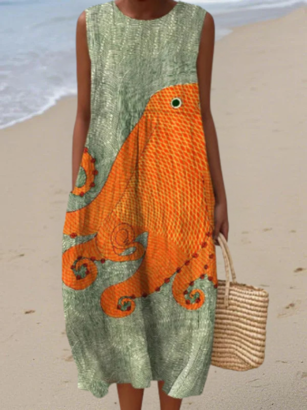 Robe midi Tess™ Oceanic