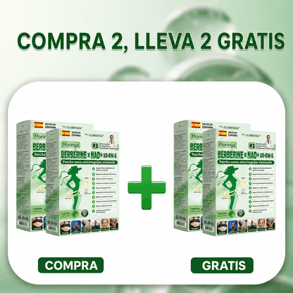 🇪🇸 Parche avanzado de microagujas con moringa, berberina y NAD+ 10 en 1