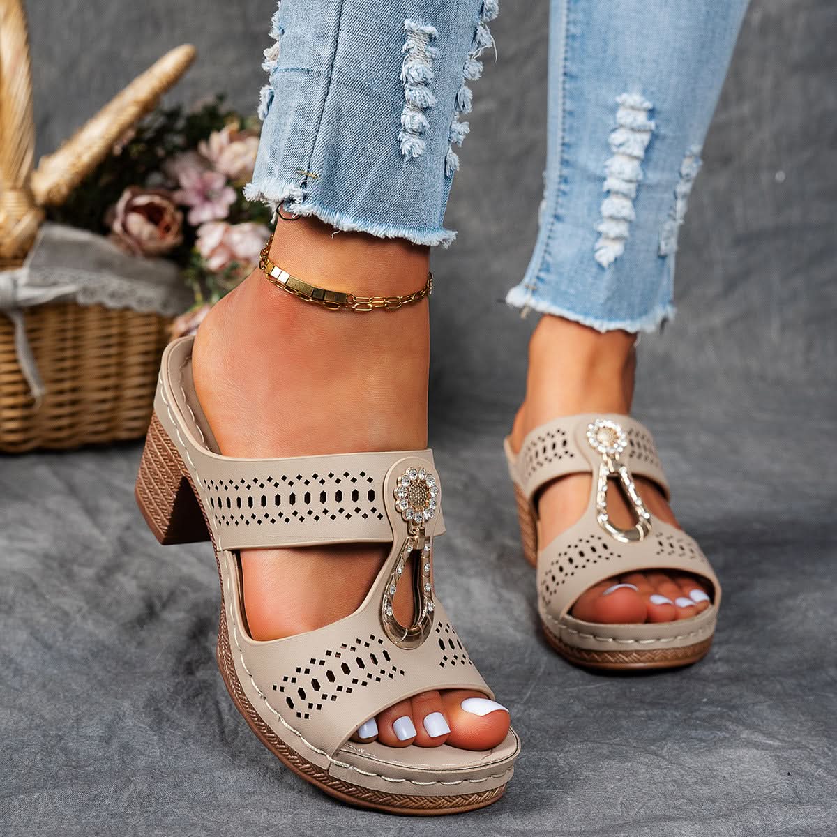 Isabella™ | Sandalias ortopédicas cómodas con tacón alto