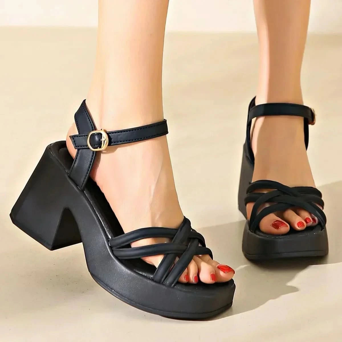VITTORIA | Sandalias con tacones cómodos y estilo femenino para veladas elegantes y días especiales