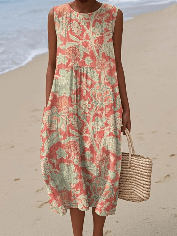Vestido midi floral Beth™ - La Scintilla de Barcelona