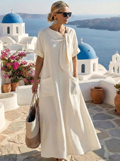 Fleur™ vestido elegante con bolsillos