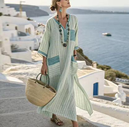 Elegante Mary: vestido largo de playa para un look veraniego a la última