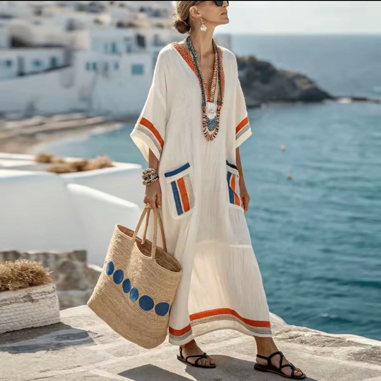 Elegante Mary: vestido largo de playa para un look veraniego a la última
