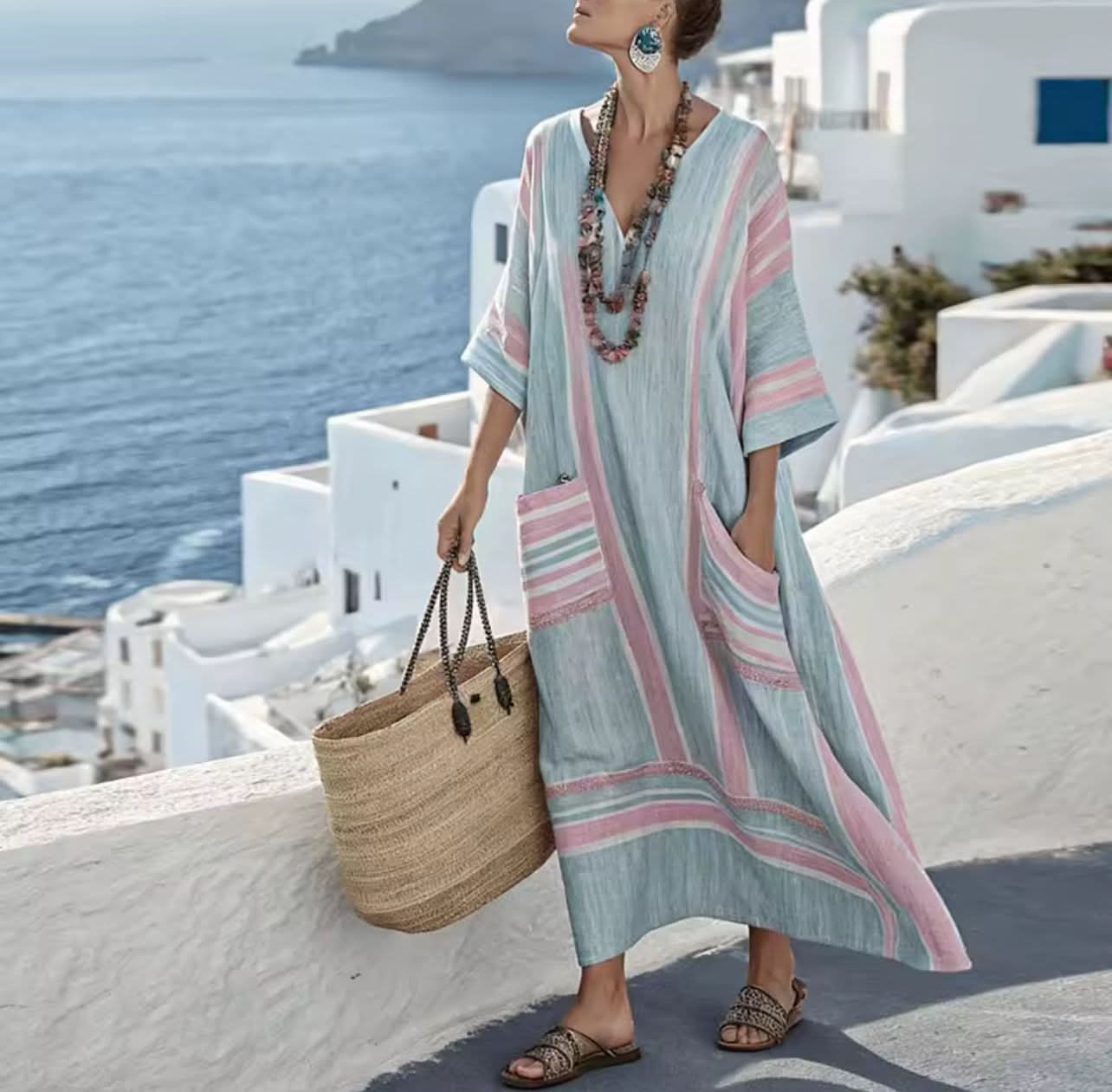 Elegante Mary: vestido largo de playa para un look veraniego a la última