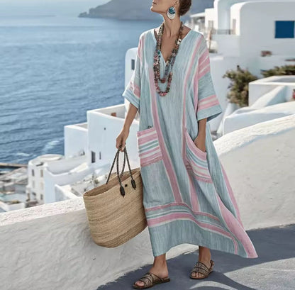 Elegante Mary: vestido largo de playa para un look veraniego a la última