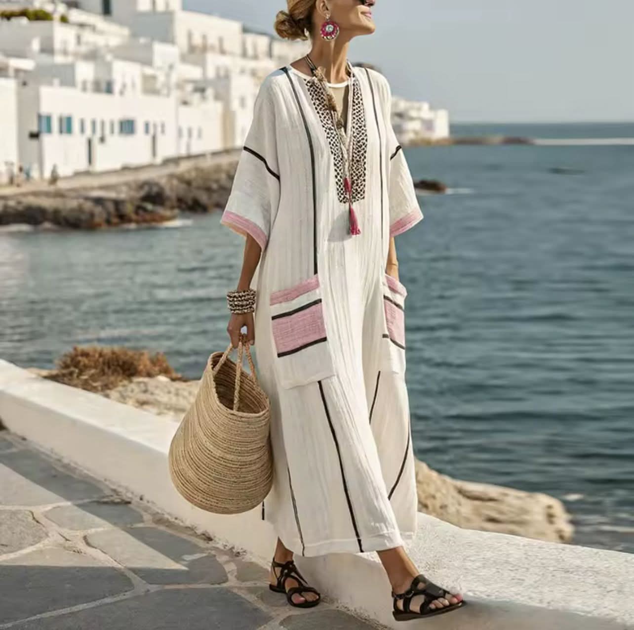 Elegante Mary: vestido largo de playa para un look veraniego a la última